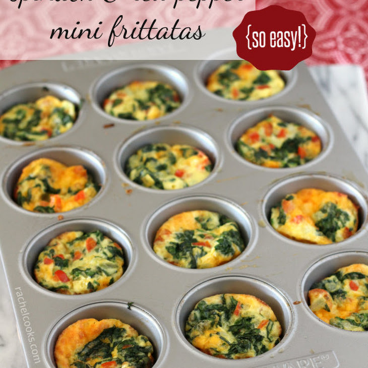 Mini Frittatas with Spinach and Red Pepper Recipe