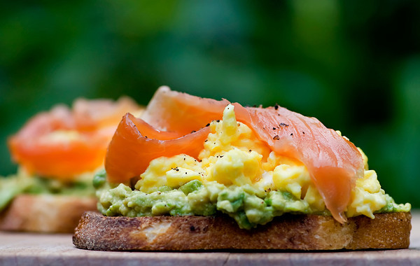 Open Face Sandwiches With Avocado Egg And Smoked Salmon Recipe