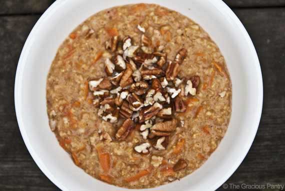 Clean Eating Carrot Cake Oatmeal Recipe