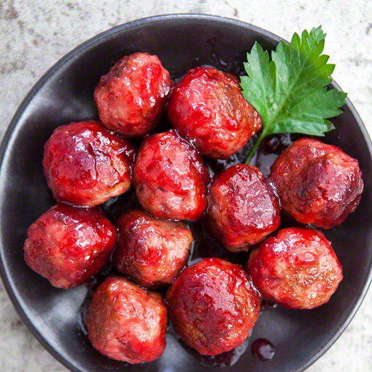 Cranberry Glazed Turkey Meatballs Recipe