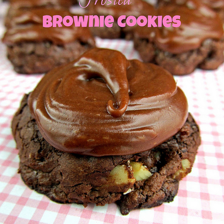 Frosted Fudge Brownie Cookies Recipe