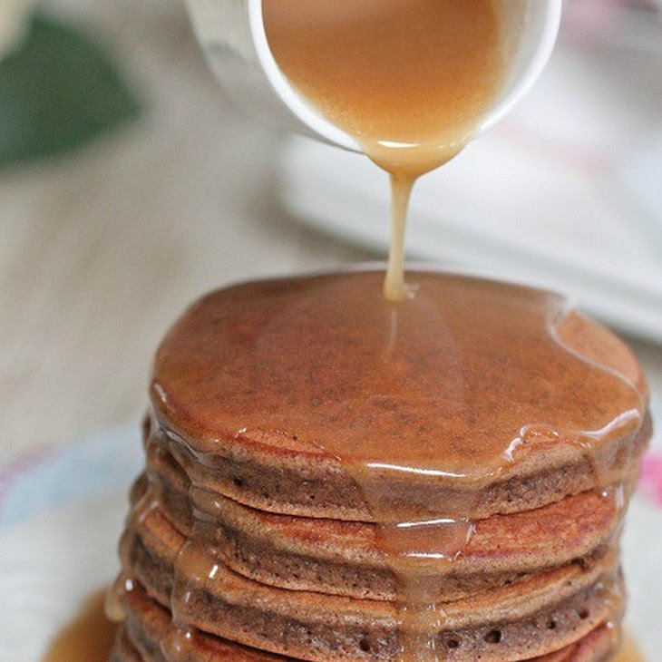 Chocolate Eggnog Baby Pancakes Recipe