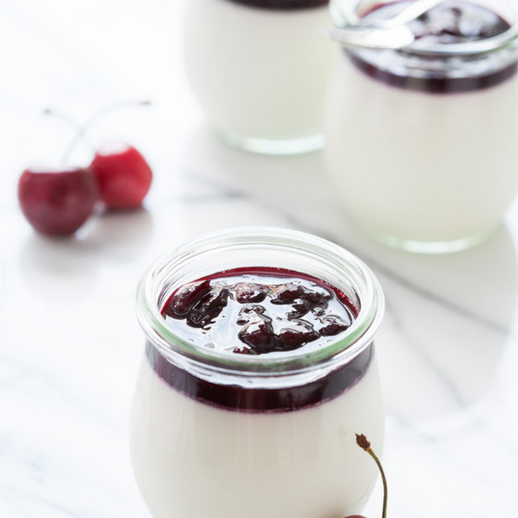 Cherry, Hibiscus, and Goat Cheese Panna Cotta Recipe