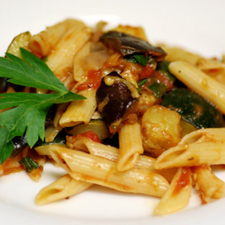 Pasta with Roasted Provencal Vegetable Sauce Recipe