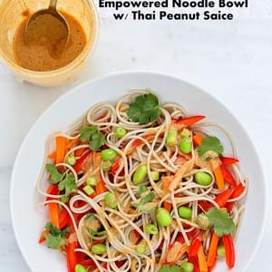 Empowered Noodle Bowl with Thai Peanut Sauce