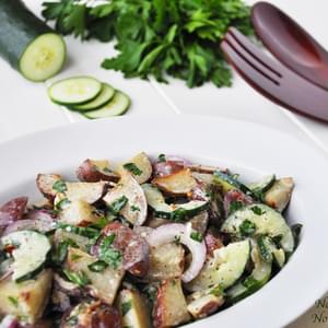 Roasted Red Potato Salad with Parsley Vinaigrette Dressing
