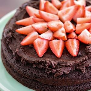 Strawberry Chocolate Paleo Cake