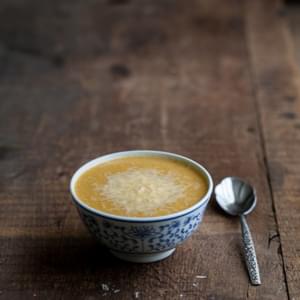Roasted Cauliflower and Cheddar Cheese Soup