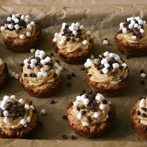 Brown Butter Chocolate Chip Oatmeal S'mores Cookie Cups