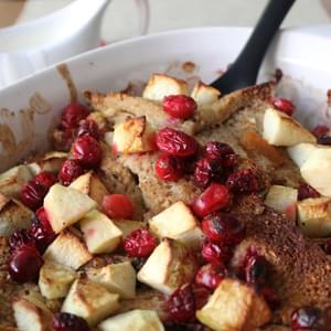 Cranberry, Apple & Marmalade Bread Pudding