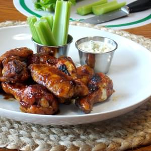 Spicy Chicken Wings and Blue Cheese Sauce