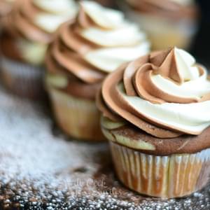 Marble Cupcakes with Marble Cream Cheese Frosting