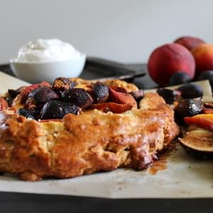 Peach Fig Galette with Coconut Whipped Cream