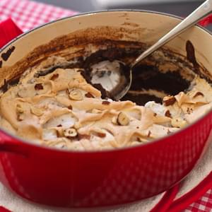 Nutella Chocolate Semolina Pudding With Hazelnut Meringue