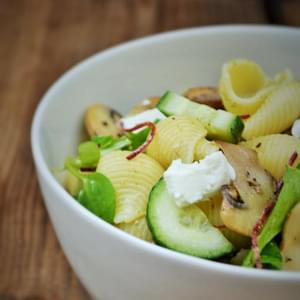 Conchiglioni Pasta Salad with Mushrooms and Goats' Cheese