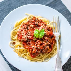 Olive & Mushroom Tomato Pasta Sauce
