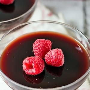 Raspberry and Beetroot Jelly with Spiced Panna Cotta