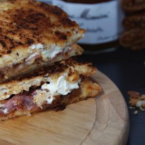 Honey Bacon, Fig And Goats Cheese Grilled Sandwich