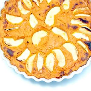 Vegan Baked Kuri Kabocha Squash and Apple Maple Pudding (or crustless pie)