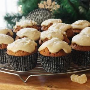 Gingerbread Muffins With Salted Caramel Frosting