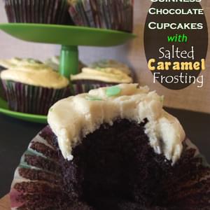 Guinness Chocolate Cupcakes with Salted Caramel Frosting