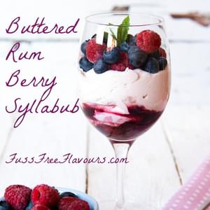 Buttered Rum Berry Syllabub