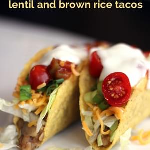 Slow Cooker Lentil and Brown Rice Tacos