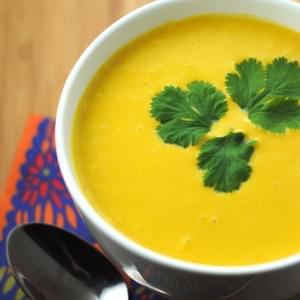 Carrot Soup with Ginger and Coconut Milk