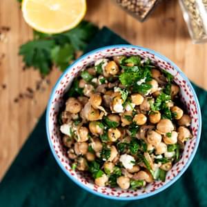 Spiced Chickpeas with Feta and Preserved Lemon