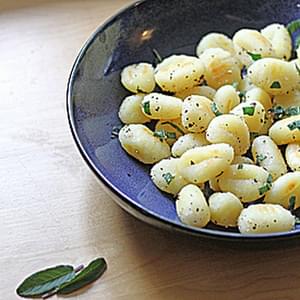 Pan Fried Gnocchi with Sage and Black Pepper