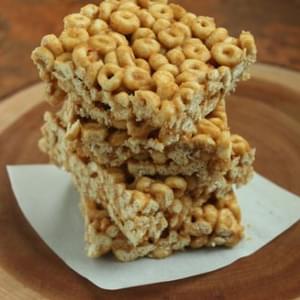3 Ingredient Peanut Butter & Honey Cereal Bars