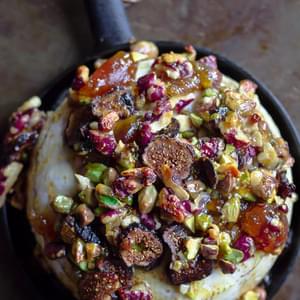 A French Baked Brie Recipe with Figs, Walnuts and Pistachios