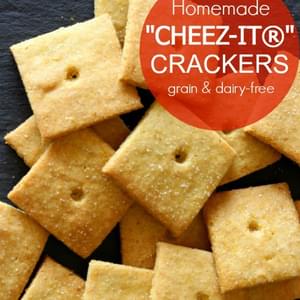 Homemade”Cheez-Its®” Crackers (grain & dairy-free)