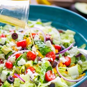 Greek Salad with Easy Zesty Dressing