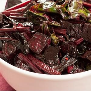 Roasted Beets with Sautéed Greens
