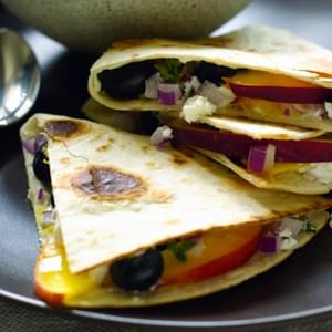 Blueberry and Cheese Quesadillas