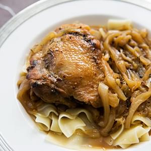 Beer Braised Chicken and Onions