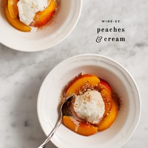 Wine-y Peaches & Cream