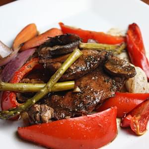 Balsamic Chicken with Roasted Vegetables