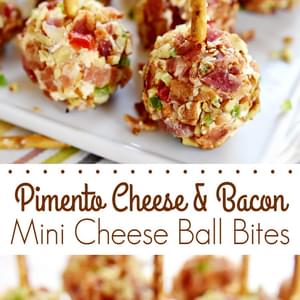 Pimento Cheese & Bacon Mini Cheese Ball Bites