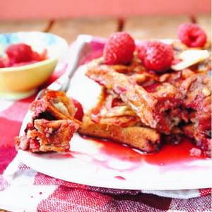 Raspberry Buttermilk Waffles