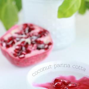 Coconut Panna Cotta with pomegranate