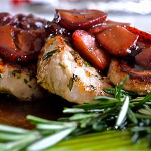 Pork Chops with Balsamic Strawberry Sauce