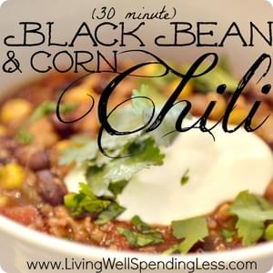 Easy Corn & Black Bean Chili