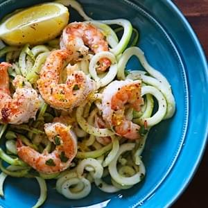 Shrimp Scampi Zoodles for Two