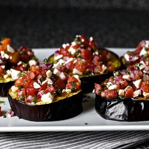 Roasted Eggplant with Ricotta and Mint