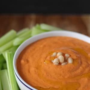 Roasted Red Pepper and White Bean Hummus