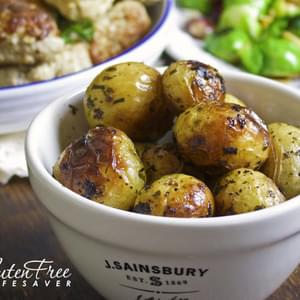 Oven Roasted Herb Potatoes with Crispy Skin!