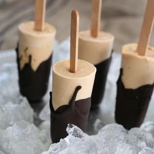 Chocolate Covered Peanut Butter Popsicles