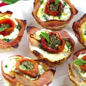 Mediterranean Ham And Egg Cups {Low Carb, Low Fat, High Protein, Low Calorie & GF}